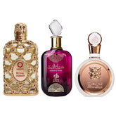 PROMOÇÃO COMPRE 1 LEVE 3 - Sabah Al Ward, Lattafa Fakhar e Royal Amber - 100ml Cada