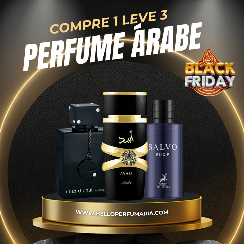 Compre 1 Leve 3 - Lattafa asad 100 ML + Salvo Elixir 100 ML + Club de Nuit 100 ML (BLACK FRIDAY)